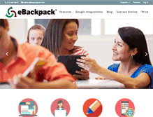 Tablet Screenshot of ebackpack.com